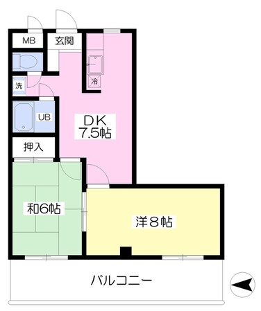 楠マンションの物件間取画像